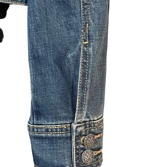 PRANA Jean Jacket Distressed Size Medium - Picture 7 of 9